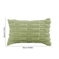thumbnail image 6 of Reversible Velvet Pillow Cover - Hypoallergenic Sofa Cushion Case Winter Flannel Sham Knit Throw Cover Seasonal Home Decor Gift(Green-11.81×19.69inch), 6 of 6