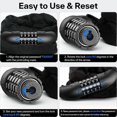thumbnail image 3 of Bike Locks - High Security Bicycle Chain Lock 5-Digit Resettable Combination Anti-Theft Cycle Locks Bike Accessories for Bicycle, Motorcycle, Scooter, 3 of 5