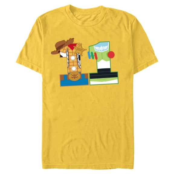 Disney and Pixar’s Toy Story Eleventh Birthday 11 Years Old - Short Sleeve Blended T-Shirt for Adults - Customized-Yellow