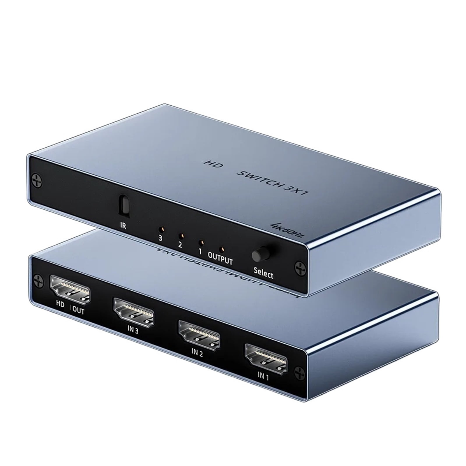 5 Port 4K 60Hz KVM Switch, Ultra HD Video Selector with Remote Control