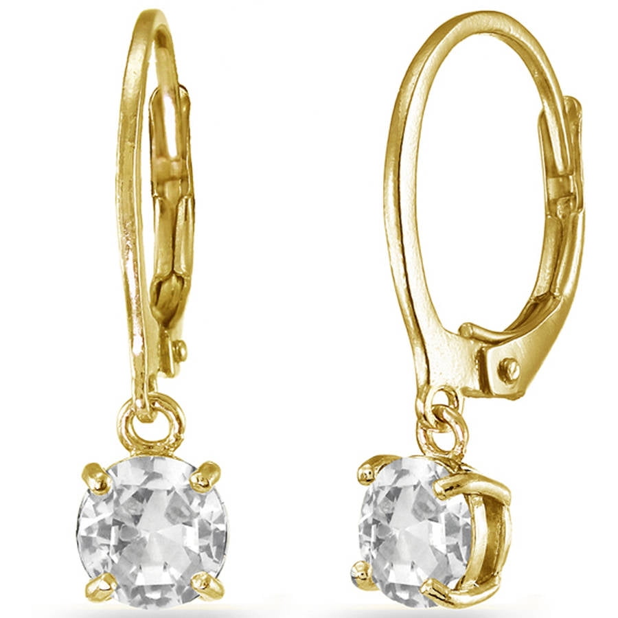 Rose Gold Flashed Sterling Silver Dangle Earrings With 6mm Beads & Leverback Closure