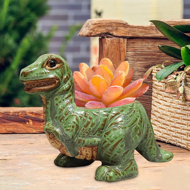 Maceta de animales, maceta de dinosaurio, florero de cerámica, maceta para el A