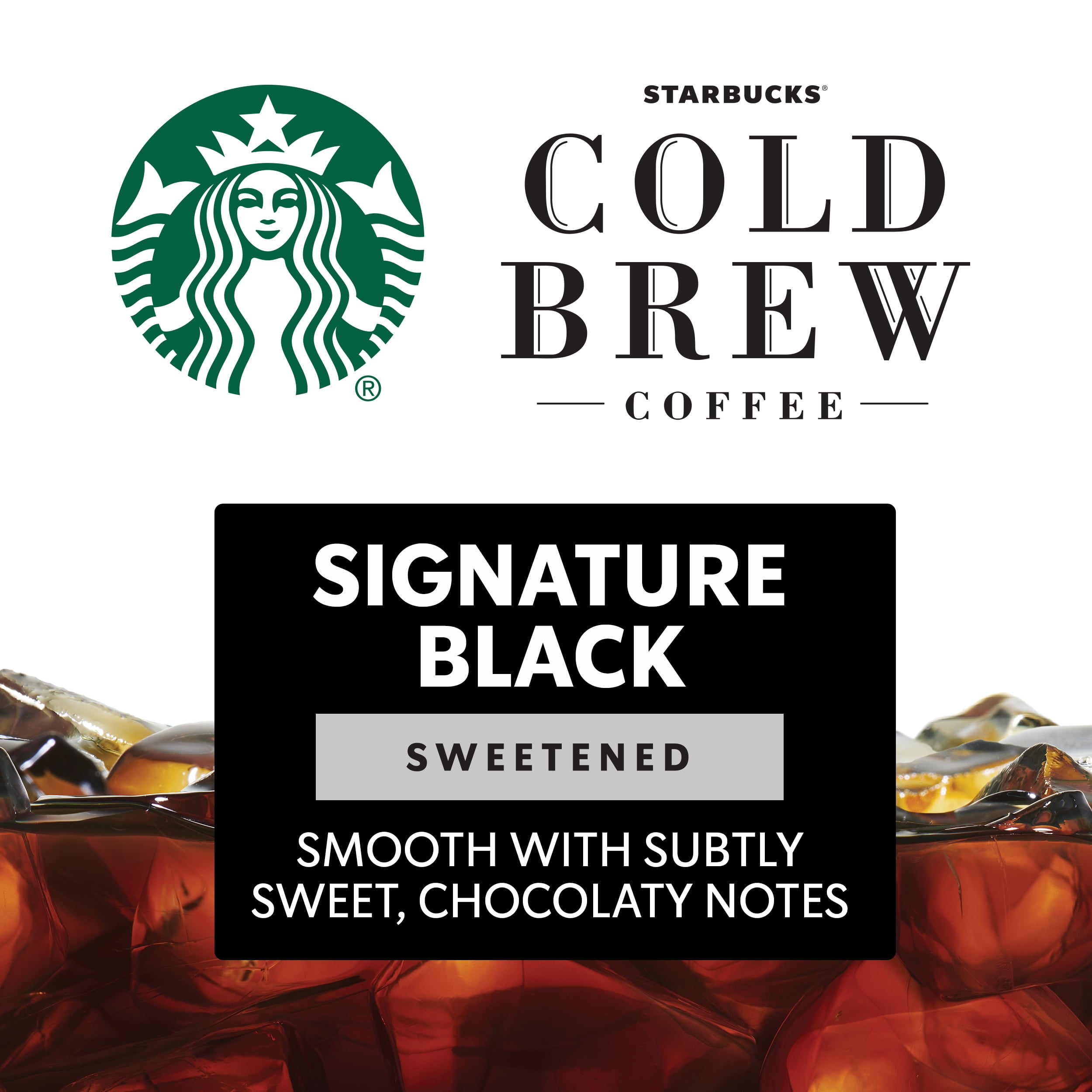 (2 pack) Starbucks Sweetened Signature Black, Cold Brew Coffee Concentrate, Iced Coffee, 32fl oz