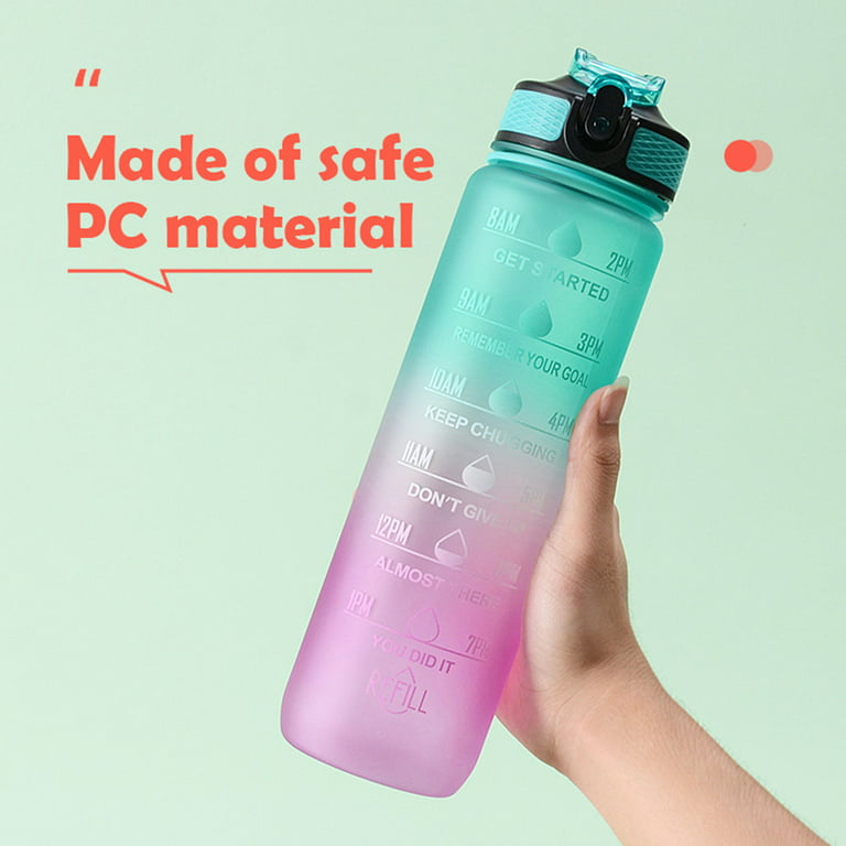SUPPRUI Water Bottle 34 oz,Motivational Drink Bottle with Time  Marker,Leak-proof Drink Bottle BPA Fr…See more SUPPRUI Water Bottle 34  oz,Motivational