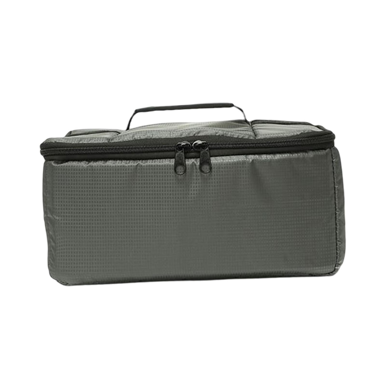 Fishing Reel Bag Large, Storage Holder Organizer Removable Dividers Tote Fishing Tackle Bags Fishing Reel bag Boxes for Boat Outdoor Grey