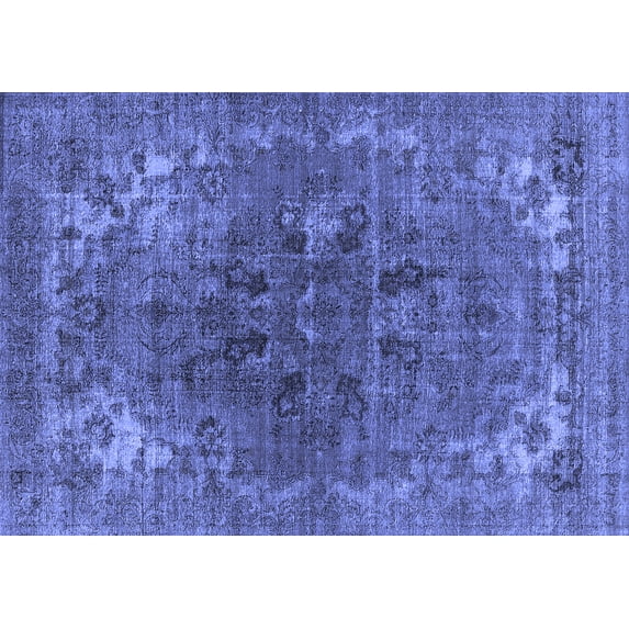 Ahgly Company Indoor Rectangle Oriental Blue Industrial Area Rugs, 8' x 10'