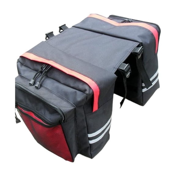 IFRINID Bicycle Pannier Bag, Pvc Waterproof Rear Rack Storage Bag with Reflective Strip and Multiple Pockets