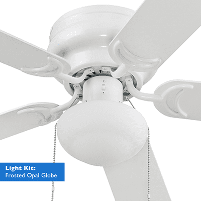 Buy Mainstays 44 White Hugger Ceiling Fan