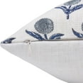 thumbnail image 4 of Fabdivine Block Print Throw Pillow Cover, 16x16 Inch Off White Linen Decorative Cushion Cover, Floral Print Boho Design Green Pillow Cover for Sofa and Couch, 4 of 5