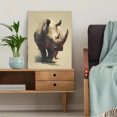 thumbnail image 5 of Rhinoceros Canvas Print, African Wildlife Wall Art, Decor for Living Room, Bedroom, Office, Hotel, Entryway, Lodge, 5 of 8