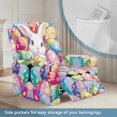 thumbnail image 3 of HELLHERO 4 Pieces Easter Bunny Eggs Print Recliner Chair Covers, Brushed Recliner Cover Non Slip Side Storage Pocket Recliner Slipcovers for Home Living Room, 3 of 8