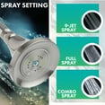 thumbnail image 4 of Niagara Conservation Earth Luxe 3-Spray with 1.75 GPM 3.35 in. Wall Mount Adjustable Fixed Shower Head - Brushed Nickel, 4 of 6