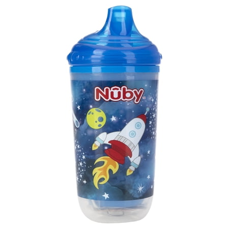 Nuby 10 Oz. No-Spill Insulated Light Up Rockets Easy Sip Cup