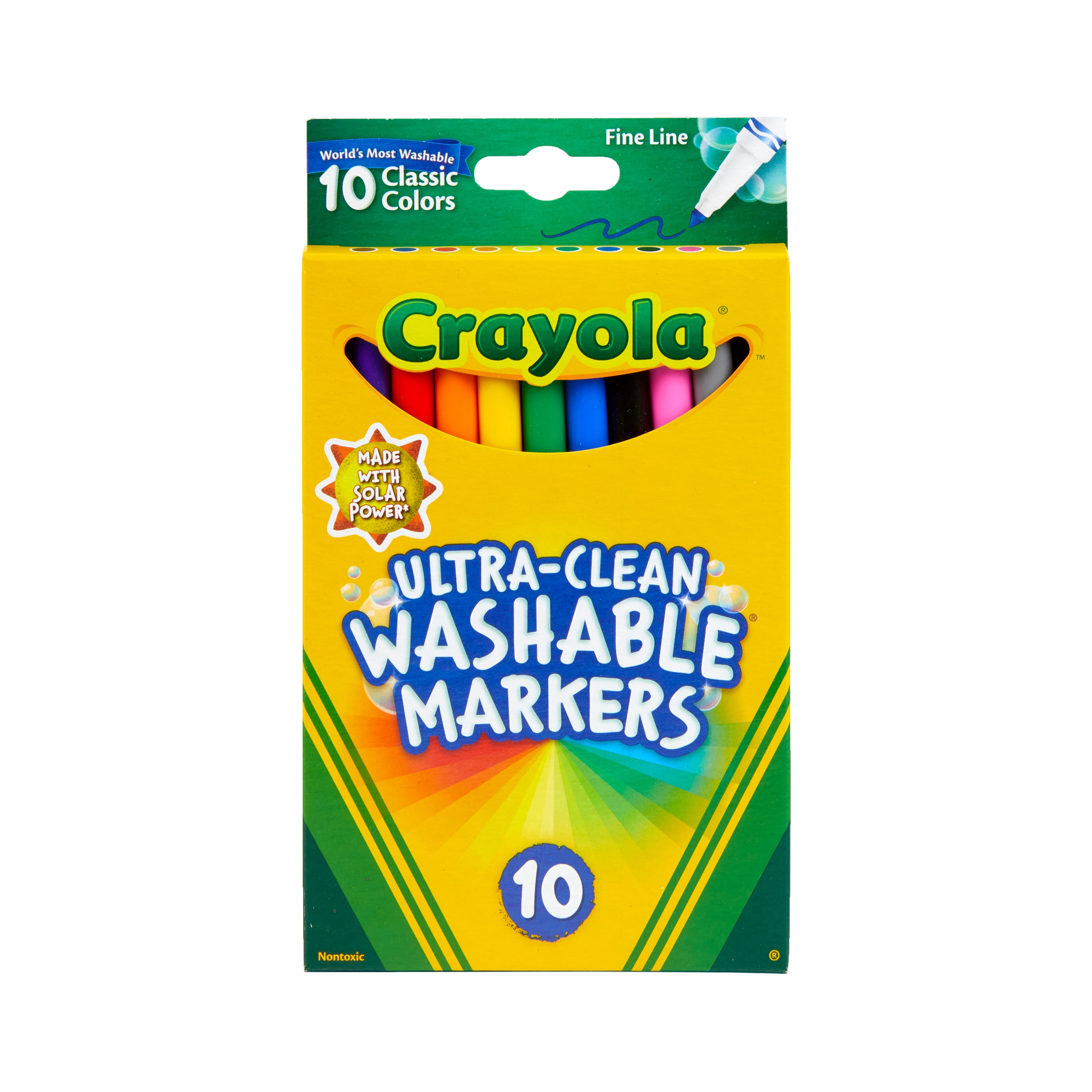 Rotuladores Crayola Ultra Clean Fine Line lavables, marcadores