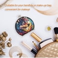 thumbnail image 5 of Portable Folding Mirror Compact Double Sided Travel Mirror Small Makeup Mirror Use Present for Women Star-studded Wolf, 5 of 7