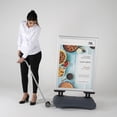 thumbnail image 4 of M&T Displays Rolling Trolley Tool with 2 wheels for Carrying WindPro Weather and Wind Resistant Outdoor Pavement Curb Sidewalk Sign Holder Dolly Cart Silver, 4 of 6
