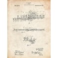 thumbnail image 2 of Borders, Cole 15x18 White Modern Wood Framed Museum Art Print Titled - PP820-Vintage Parchment Flute 1908 Patent Poster, 2 of 4