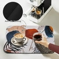 thumbnail image 2 of Boho Dish Drying Mat,Fast Absorbent Drying Mat,Non-slip and Quick Dry Coffee Mat for Counter,Coffee bar Accessories Fit Under Coffee Maker Espresso Machine(12"x18"), 2 of 6