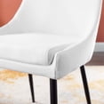 thumbnail image 4 of Side Dining Chair, Set of 2, Fabric, Metal Steel, Black White, Modern Contemporary Urban Design, Kitchen Room Cafe Bistro Restaurant Hospitality, 4 of 10