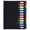 Black, variant on Document Holder File Organizer Folder Rainbow Loose Leaf Data Folder Multi Pocket File Folder Document Organizer Portable Archive Book for Paper Storage Office Home Folder Binder Classroom Must Haves