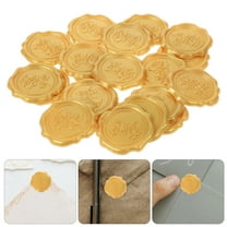 HONMEET Wedding Invitation Sticker Seals Envelope Wax Seals Golden 20Pcs 1x1x0.08In