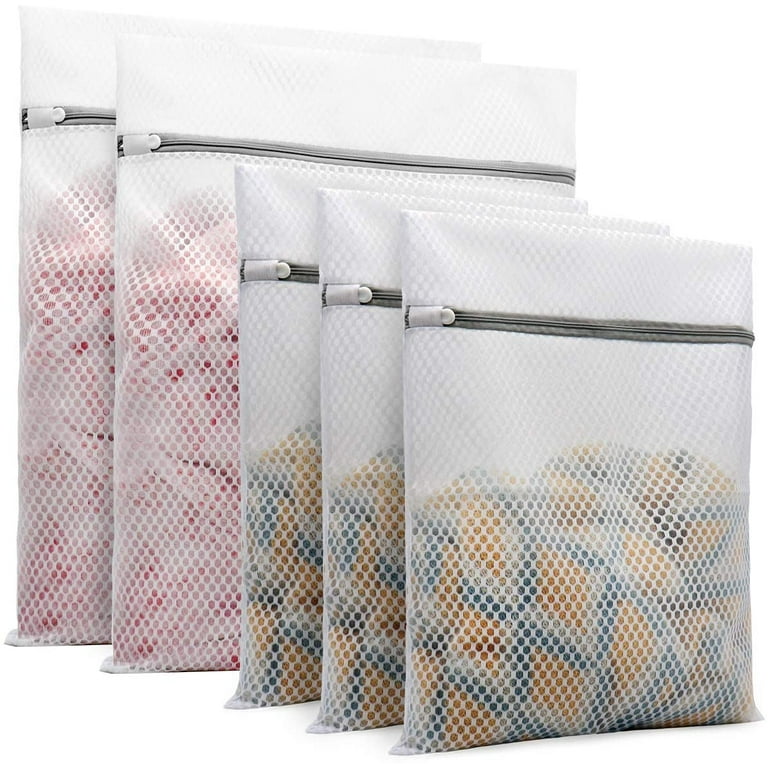 3-Pack Mesh Laundry Bags for Washing Machine - Ideal for Delicates,  Lingerie, Bras, and Shoes - Durable, Breathable, and Zippered Wash Bag for  Travel
