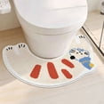 thumbnail image 4 of Toilet Rugs U Shaped Washable – 26" x 15" Plush Fur Bath Mat, Non Slip Absorbent for Bathroom Floor, 4 of 8