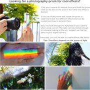 XUBIYM 2.5Inch/ 60Mm Equilateral Crystal Prisms Set, Crystal Triangular Prism Optical Prisms Glass Physics Teaching Refracted Light Spectrum Rainbow Maker Photography Props