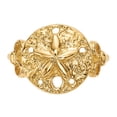 thumbnail image 3 of Solid 14k Yellow Gold Sand Dollar Ring Band Size 8, 3 of 5