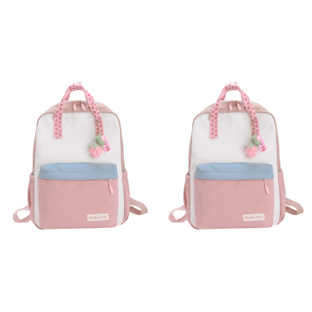 Mochila para Estudiantes Con Múltiples Bolsillos Computadora Portátil Nailon Viajes (L)