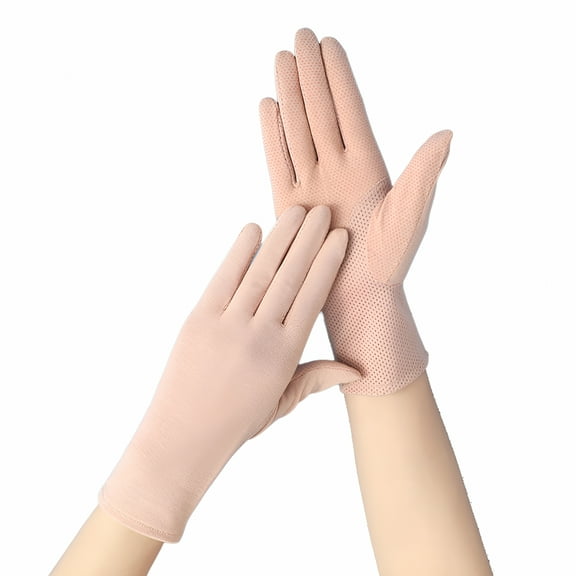 TELOLY 2026 New 1 Pair of Sunscreen Gloves Uv Protection Driving Summer Pure Cotton Touch Screen Thin Model Breathable for Driving,Cycling,Gardening,Walking,Outdoor Activities