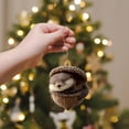 thumbnail image 6 of Aoyunhp 1Pc Forest Animal Series Christmas Ornaments,Cute Animal Christmas Ornaments,2D Flat Acrylic Hanging Pendant Creature Raccoon Hedgehog Decor,Christmas Tree Decorations for Home Holiday, 6 of 7