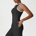thumbnail image 4 of Pounoo Workout Tank Tops for Women Sleeveless High Neck Contrast Trim Cropped Yoga Training Casual Outings Tops Camis Blouses Gift, 4 of 7