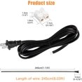 2pcs 8ft Lamp Cord with Plug, Black Lamp Rewire Kit with Plug, SPT2