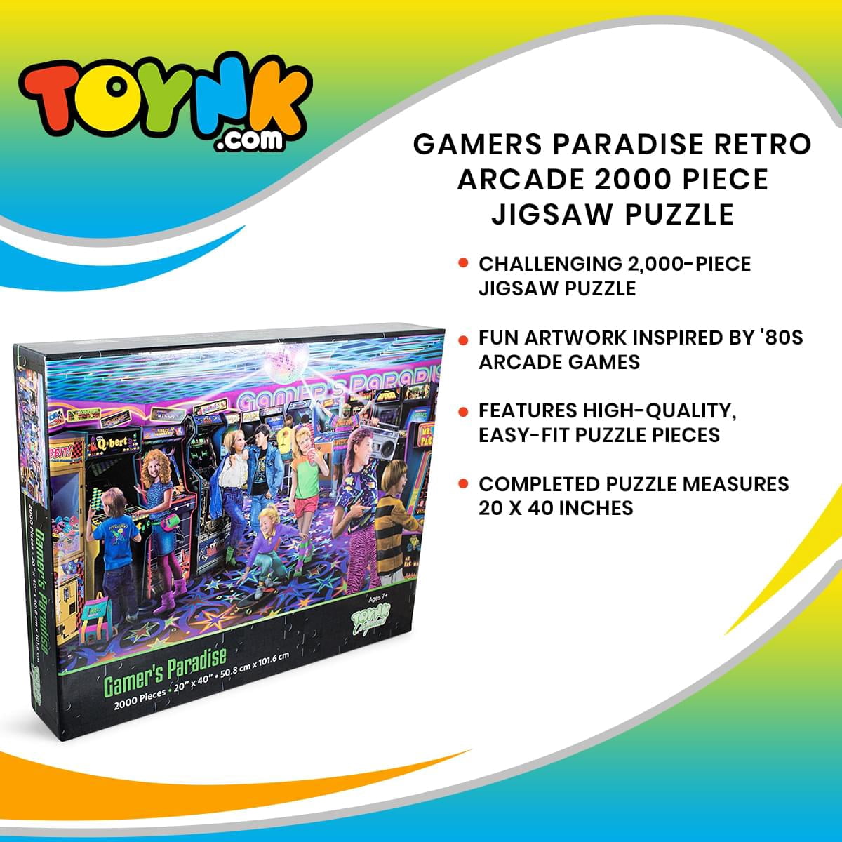 Gamers Paradise '80s Retro Arcade 2000 Piece Jigsaw Puzzle