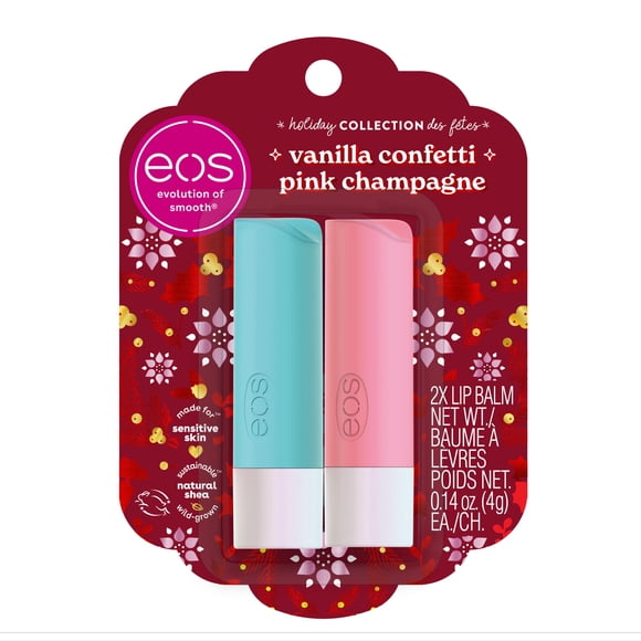 Bálsamo labial eos pack de 2 (4 g) Frambuesa/Mora