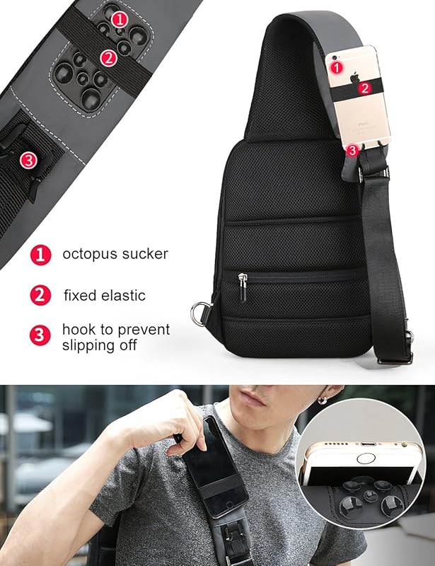 MARK RYDEN Anti-theft Sling Chest Bag Handbag for Men Waterproof Crossbody Travel Shoulder Bag Fit for 9.7" ipad …