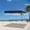 Blue 8x8 Ft, variant on 8x8 FT Ez Pop Up Canopy Tent, Outdoor Portable Folding Commercial Canopy Tent Heavy Duty, Instant Gazebo with Carrying Bag and Adjustable Height for Beach and Party Shelter, Slant (White)
