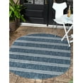 thumbnail image 5 of Jill Zarin Outdoor Collection Area Rug - Anguilla (7' 10" x 10' Oval Blue/Ivory), 5 of 7