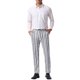 thumbnail image 2 of Pantalones de patrón irregular Inspire Chic para hombre, pantalones de bloque de color con frente plano, 32 blanco, 2 of 6