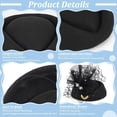 thumbnail image 3 of Stewardess Pillbox Hat Fascinator Base Cap Wool Air Hostesses Pillbox Hat Cocktail Fascinator Base for Ladies, 3 of 9