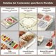 thumbnail image 3 of 2Pzs Bandeja Dividida para Servir con Tapa y Asa, Caja Contenedor de Almacenamiento de Alimentos, Recipiente Mantenimiento Frco 8 Coartimentos, Organizador de Aperitivos Fruta Verdura Refrigerador, 3 of 5