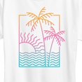 thumbnail image 3 of Instant Message - Line Drawing Sunset - Women's Short Sleeve Graphic T-Shirt, 3 of 6