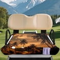 thumbnail image 3 of Uourmeti Sunset Coconut Palm Tree Silhouette Print Golf Cart Seat Universal, for Sports, Golf Cart Seat Covers, Compatible with Club Car 2 Passenger, 3 of 8
