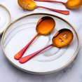 thumbnail image 3 of Meisha Serving Spoons Set, 3 Serving Spoons and 3 Slotted Serving Spoons, Orange Red Stainless Steel Serving Utensils for Buffet Can Banquet Cooking Kitchen - Mirror Polished, 3 of 8
