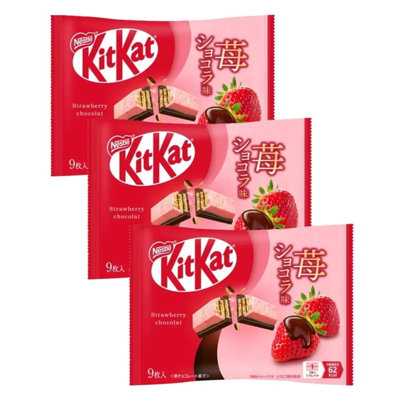 Nestlé KitKat Chocolate Strawberry Wafer Bars 3 Pack, 104g Each