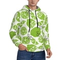 thumbnail image 2 of Haiem Green Various Lemons Patterned Men's Hoodie with Kangaroo Pocket - Ideal Pullover Sweatshirt for Daily Wear, Travel, and Home-Large, 2 of 7