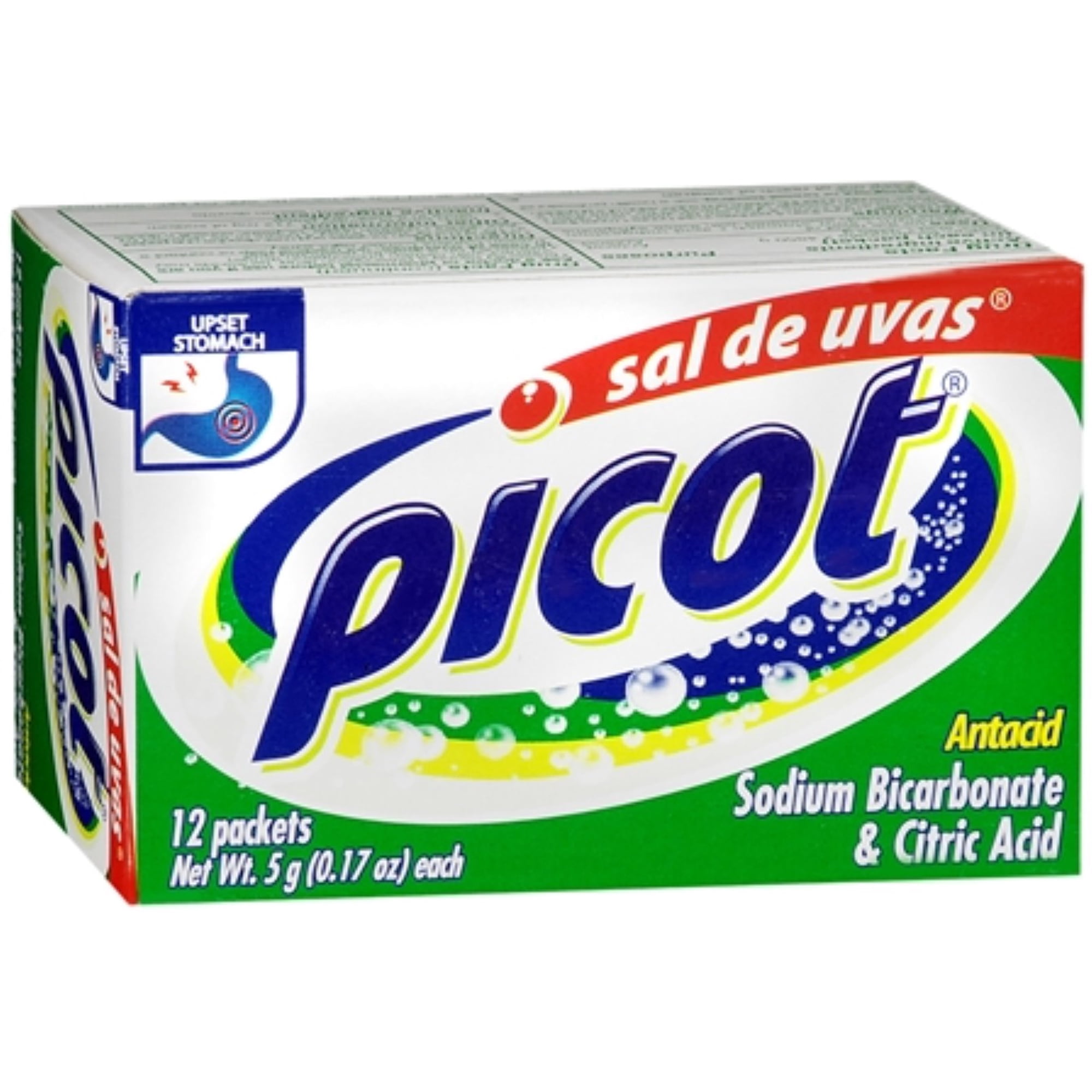Picot Antacid Effervescent Powder with Sodium Bicarbonate & Citric Acid 12 ea (Pack of 2)