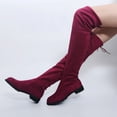 thumbnail image 2 of Womens Knee High Boots Thigh High Boots Women Boots Winter Over The Knee Boots Long Boots Comfort Square Heels Shoes, 2 of 4