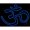 Blue, variant on Red Om Neon Sign, 24 x 3 x 31 in.